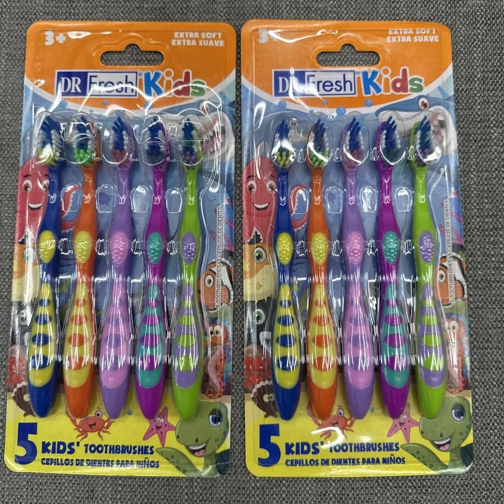 Dr. Fresh Kids Toothbrushes 5-Count  with Extra Soft Bristles (2-Pack)